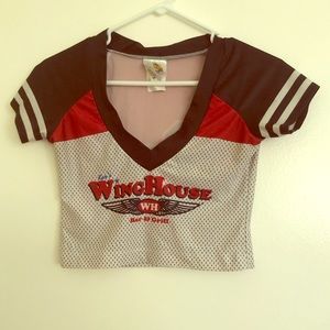 Winghouse bartender crop top old logo